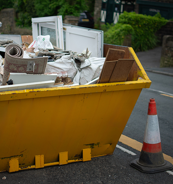 Large Builders Waste Skip Bury